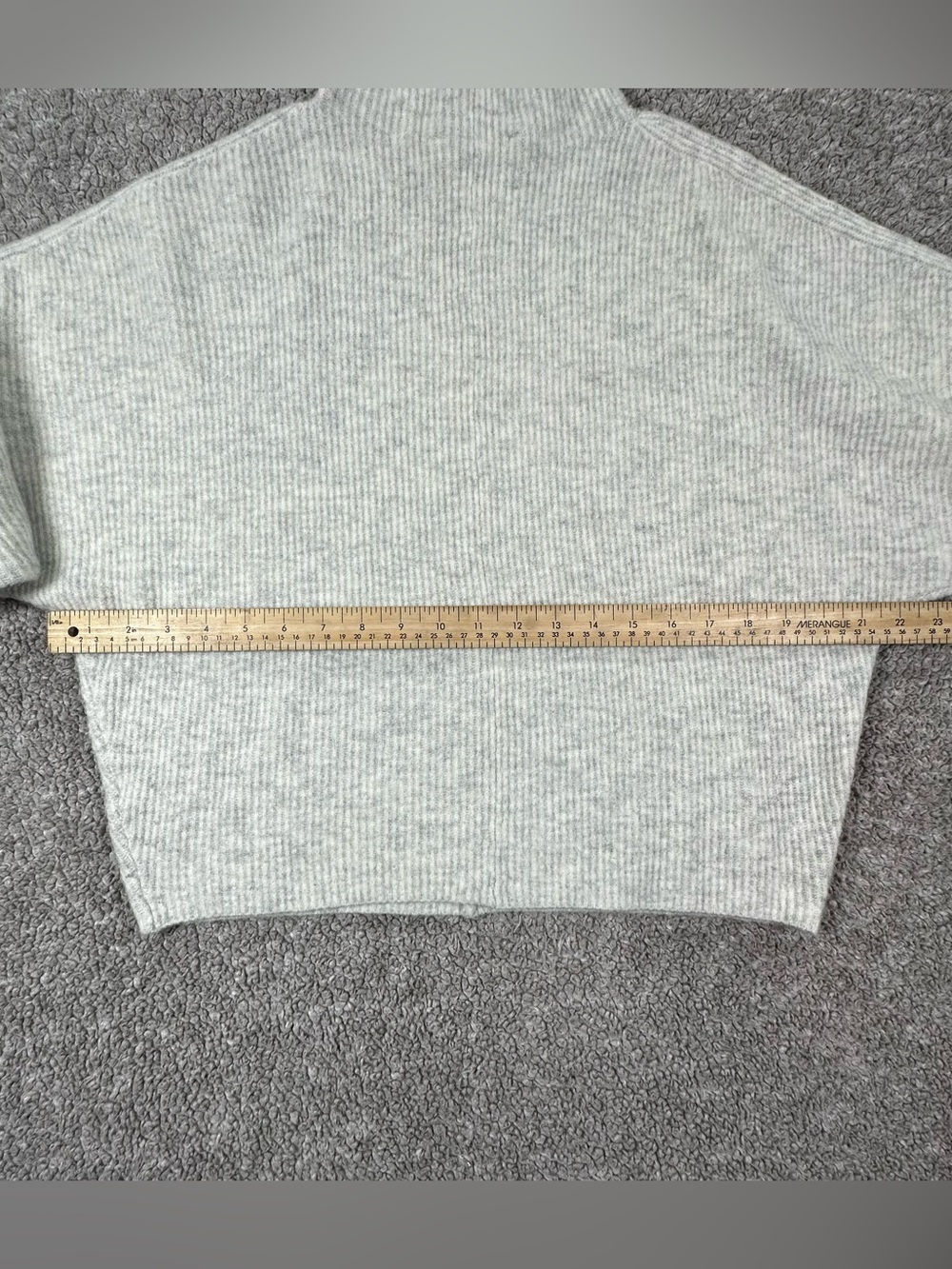 CONTEMPORAINE PAR SIMONS Gray Ribbed Mock Neck Knit Sweater Women’s Size M - Picture 8 of 8
